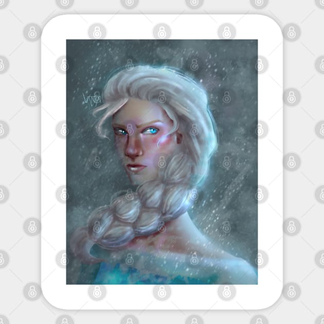 Snow Queen Sticker by Vanta Arts